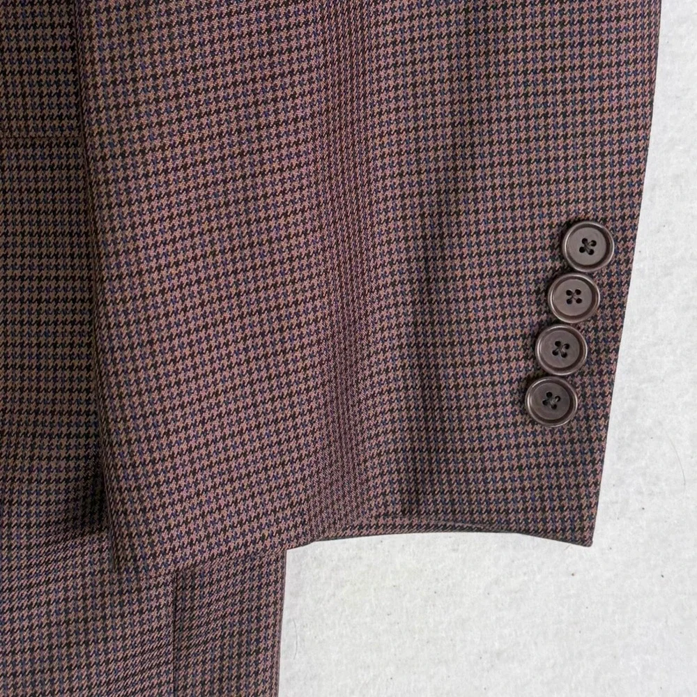 Jos. A. Bank Blazer Mens 40L Brown Silk Wool Signature Gold Gordon Sport Coat EX